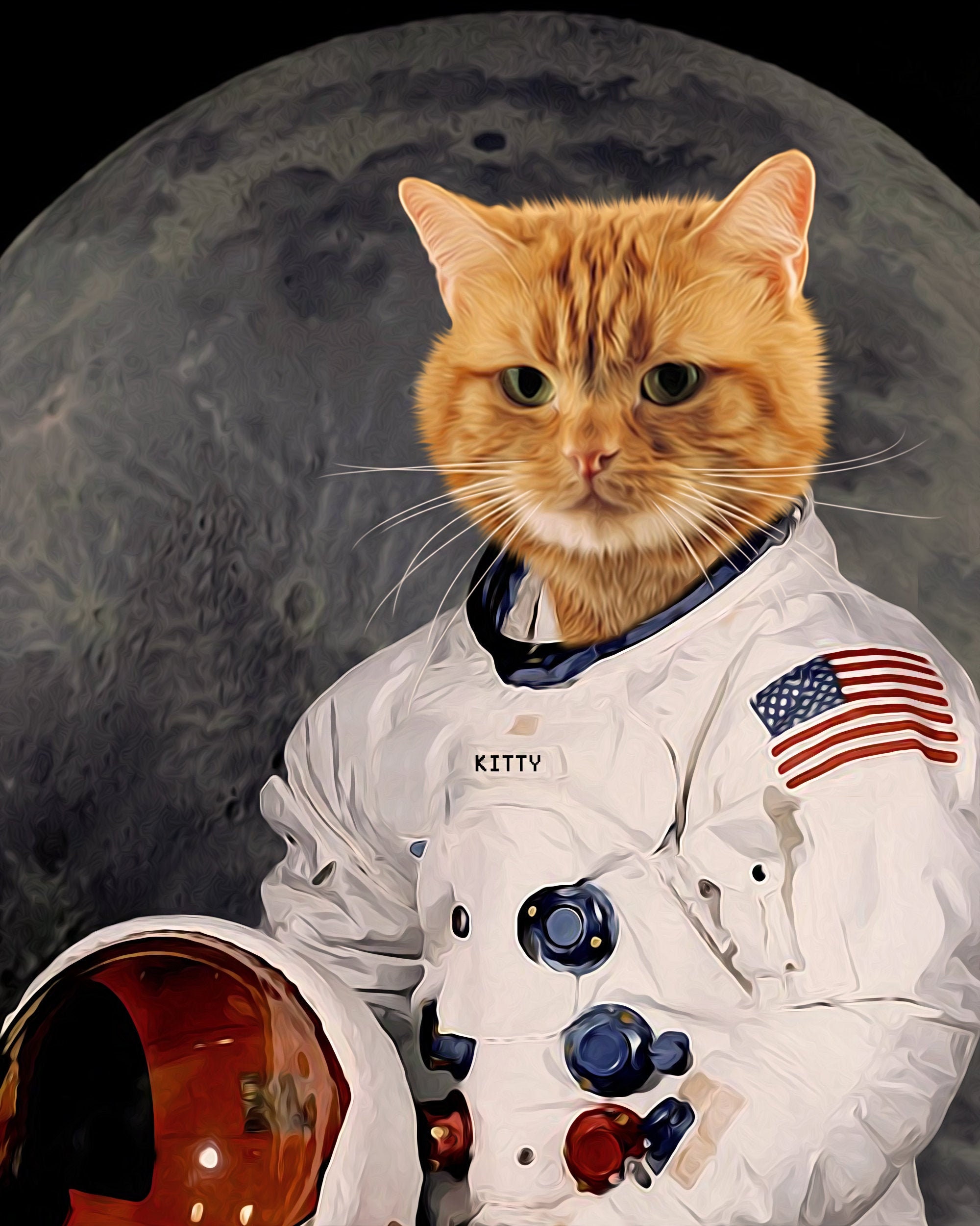 Custom Astronaut Pet Portrait Custom Astronaut Dog Portrait | Etsy