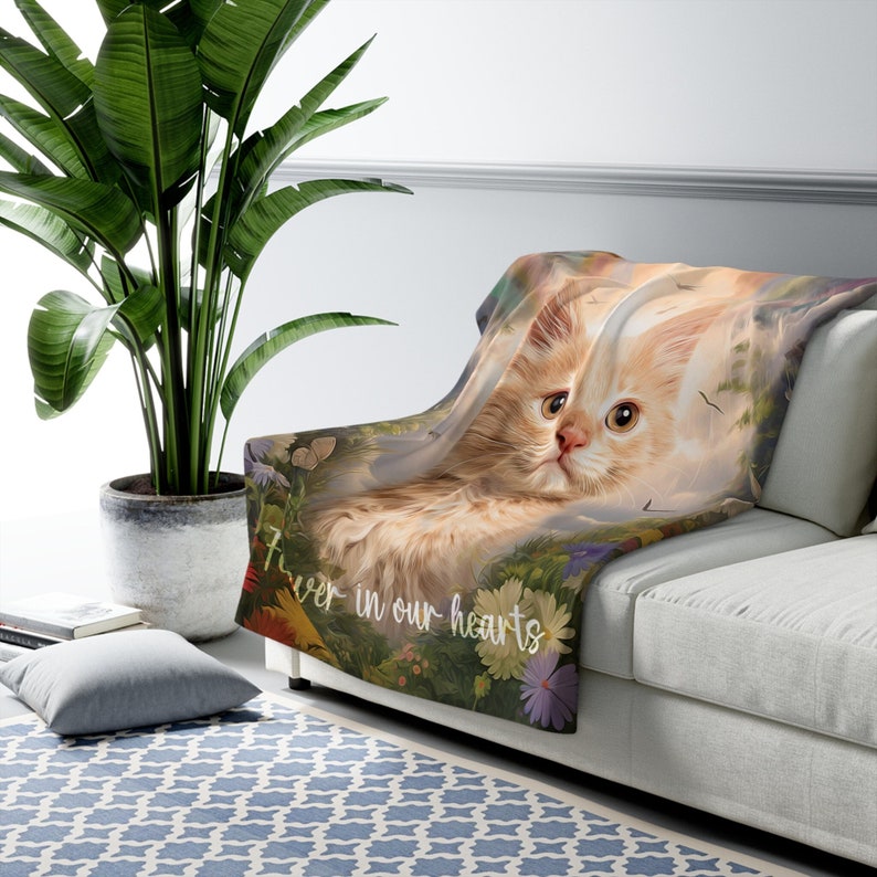 Personalized Blankets with Pet Memorials, Custom Blankets with Pet Portraits, Personalized Throws Honoring Beloved Pets, Unique Pet Blankets image 2