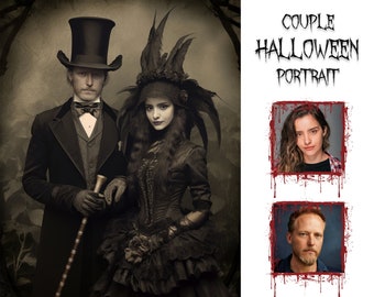 Custom Spooky Halloween Portraits, Spooky Memories into Ghoulishly Unique Art, Custom Halloween Gifts, Custom Creepy Art, Horror Lovers