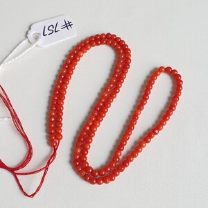 Mittelmeer natürliche italienische Koralle glatte runde Form Perlen 2,8 mm handgemachte polierte Perlen 16 &quot;Zoll Edelstein Perlen für die Schmuckherstellung #757