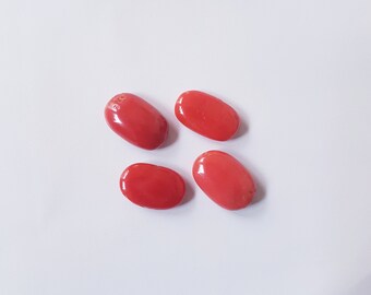 Italian Coral Cabochon 100/% Natural Italian Coral Oval Shape Handmade for Jewelry Making 14X9.5X5MM to 13X8X4MM approx. SALE!!