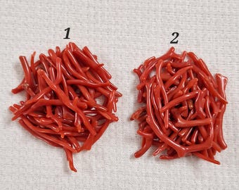 10g Natural Red Coral Branch Sticks: Polished Gemstone A'1 Quality