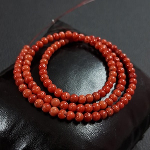 SALE !!! 100% natürliche italienische Koralle Perlen &#39;Red&#39;Coral Beads Edelstein, 4 mm runde Form Beads, handgemachte Coral Beads Strang 16 &#39;inch. A-4