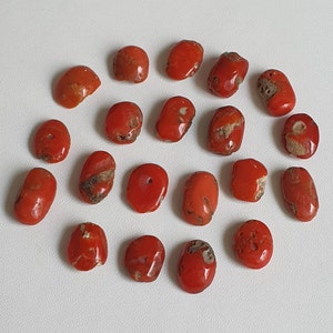 75"Cart 20"Piece Oval Rot Italienische Farbe Cabochon 100% Natürlicher AA+ Qualitäts Edelstein, echte rote Koralle Cabochon, zur Schmuckherstellung #-580