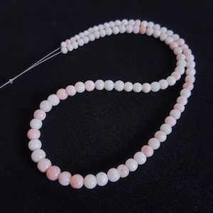 Natural Deep Sea Coral 6-4mm Round Beads Strand, Genuine Natural White/Pink Color Coral, 40.64cm, 16&quot;.H-7