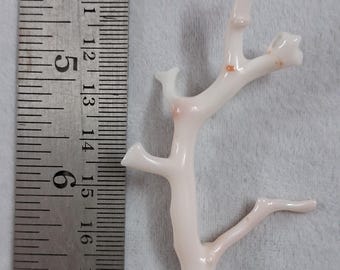 Natural White Coral Branch, Rough Polished Gemstone Stick