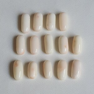 Natural Deep Sea AAA+ Quality Japanese White-Pink Oval Shape, 100% Natural Coral Cabochon Gemstone Handmade Coral For Jewelry Making #-620