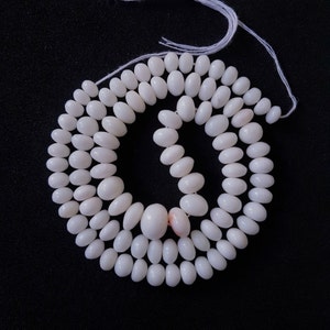 WHITE CORAL!!! AAAAAA+ Quality &#39;Button Shape&#39; coral Beads,100%Natural Japanese coral Hand Cut Coral beads,smooth polished coral Beads.X-00