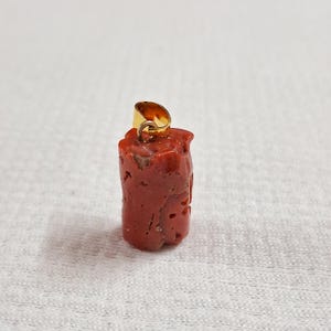 Genuine Vintage Coral Pendant, Red Coral Pendant, Gold Brass Handmade Pendant, Gemstone Pendant, Coral Jewelry Unisex Coral Pendant. L-2