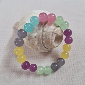 Pulsera curativa de 10 chakras, pulsera con cuentas chakra, pulsera arco iris chakra, pulsera de cuentas de cristal de 6 colores, pulsera de cristal curativo.