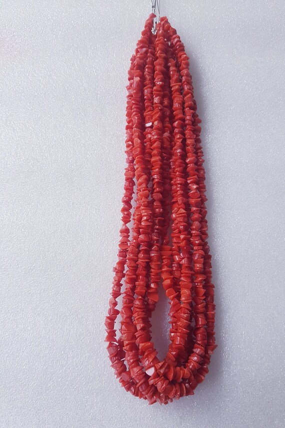 Cabochon En Corail Rouge Naturel - Ancienne Pierre Précieuse Pépite Italienne - 19 Carats