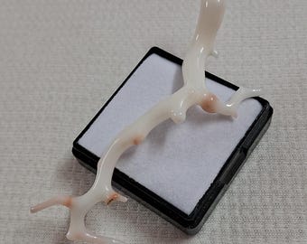 深海珊瑚の枝 - 天然ピンクオレンジ珊瑚 - 本物のばら売り、14.5 x 7