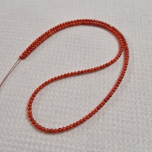 Natural Mediterranean Red coral round beads 2.5mm strands ,40.64cm, 16in, Natural color Genuine prcious coral. L-5