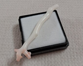 Natural White Coral Branch Stick: Polished Gemstone for Jewelry (19 Cts)