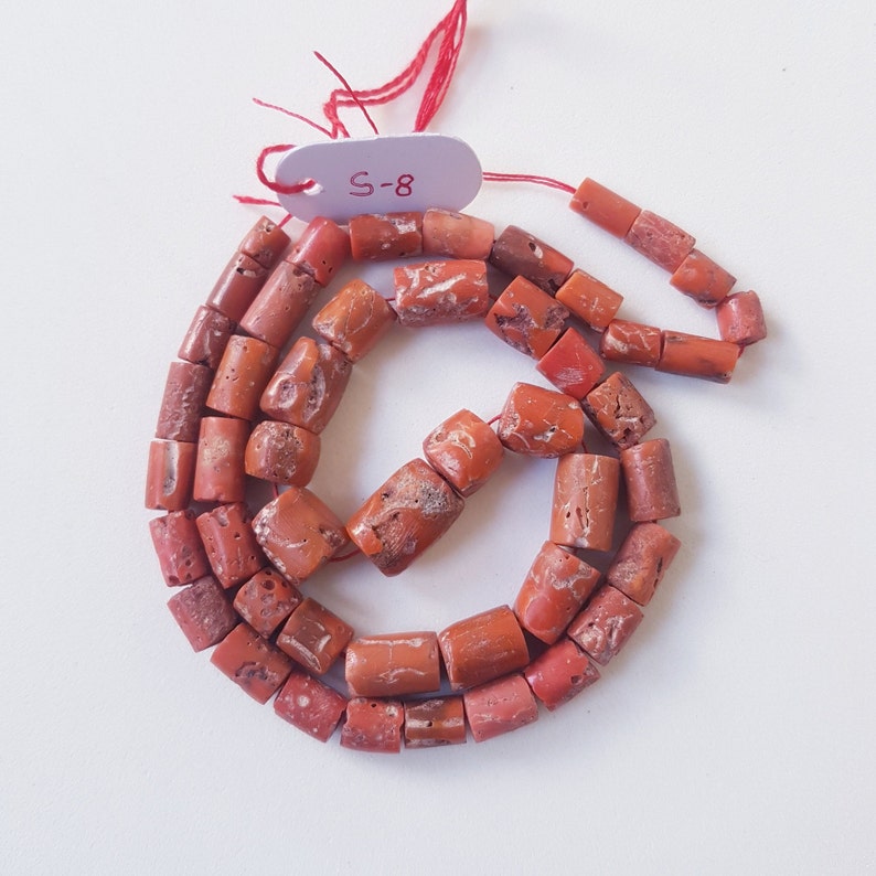 Quality/'Handmade/'coral Beads,100/% Natural Italian Drum coral Beads,33.2/'Gram,smooth polished coral Beads 1/'Strand,Thick Size,/'Rare/' AA S-8