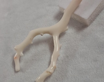 Polished Japan White Coral Stick, Natural Gemstone Branch