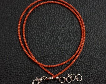 Natural Italian Sea Coral Small Size 2&#39;mm Smooth Round Beads Necklace, Genuine Natural Red Color, Saturated color One thread. O-1