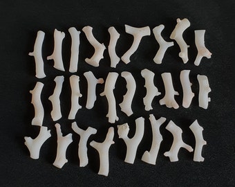 Natural White Coral Branches: Mediterranean Sea Gemstone - 103.8 Carats