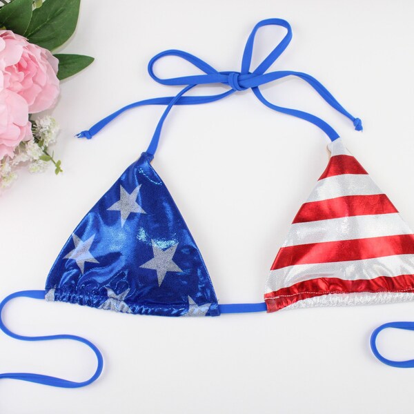 American Flag Bikini Etsy