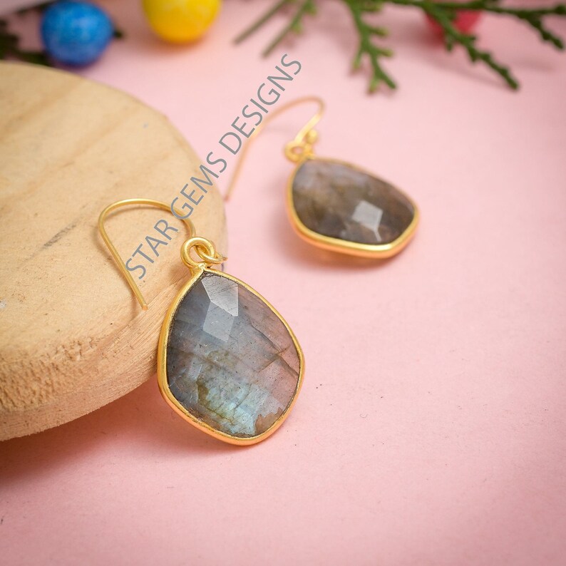 blue flash labradorite earring,dangle earring,Dainty earring,925 silver gold plated earring,Bezel earring,Minimalist Jewellry,fashion jewels