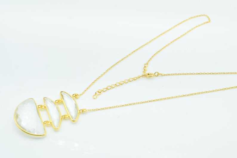 clear quartz necklace gold,crystal necklace,healing necklace,yoga necklace,gemstone necklace,Christmas gift,birthstone gift for mom