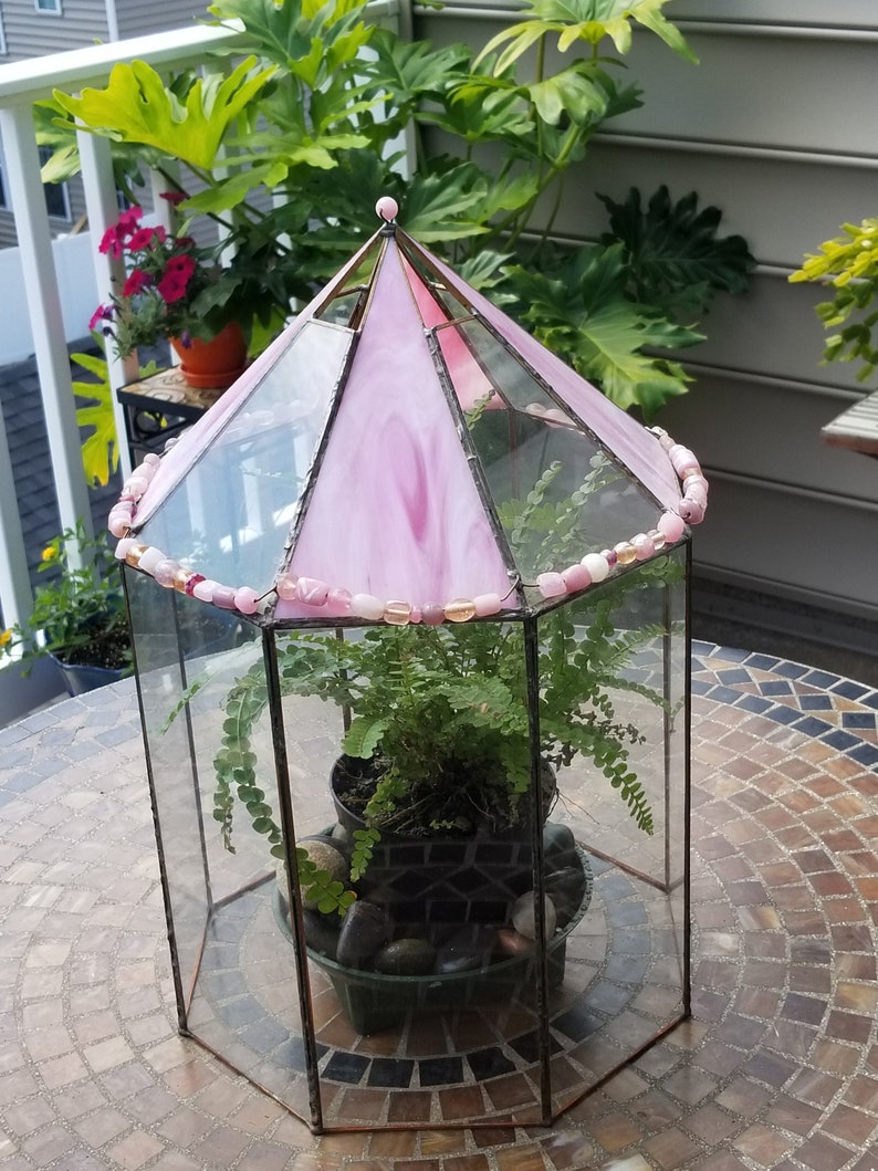 Stained glass terrarium Etsy