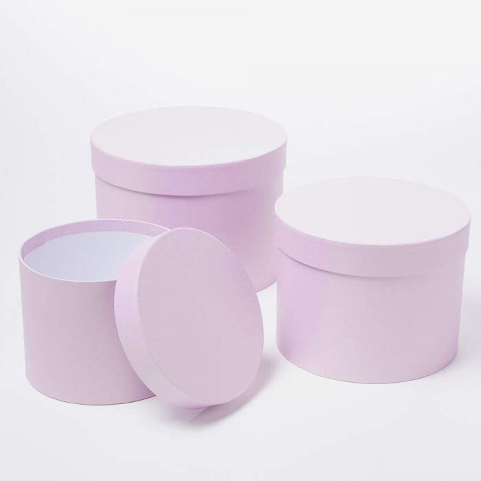 Round Hat Box set of 3 With Lid Gift Box Florist Great for Etsy UK