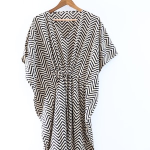 100% Cotton Striped Kaftan Dress Boho Summer Kaftan,Beach Cover Up Lounge Wear Handmade Maxi Kaftan Resort Wear Women Bikini Beach Cover Up