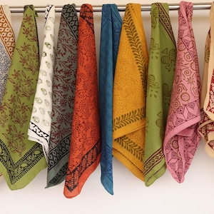 Organic Cotton Bandanas - Bulk Set of 12 - Paisley Print Head Scarf