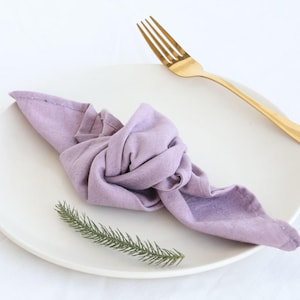 Pink Grey Cotton Napkins (100 Pack): Stonewashed Wedding Table Decor