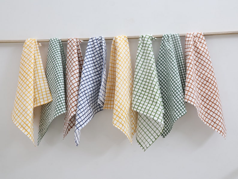 HRHandicraft Gingham Cotton Napkins - Thumbnail 2