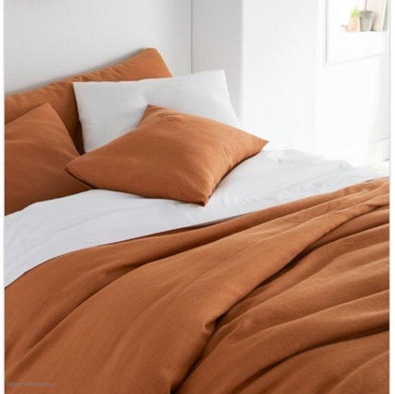 100 Cotton Duvet Cover Bronze Color Duvet Duvet Cover With Etsy
