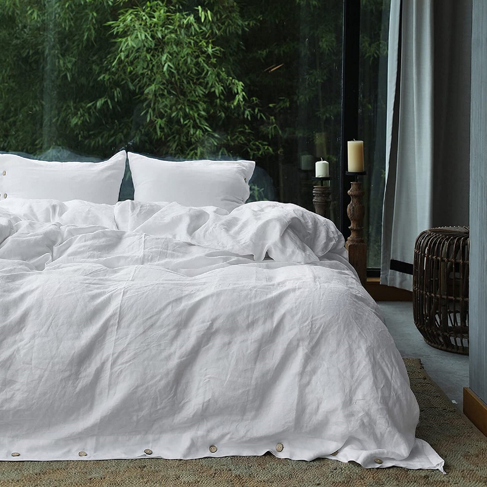 Ivory /white Linen Duvet Cover Washed Softened Linen Duvet Etsy