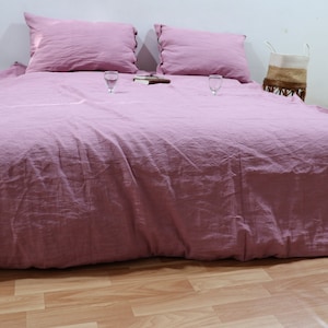 Handmade Organic Cotton Duvet Cover Set: Stonewashed Soft Bedding