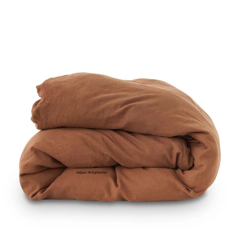 Cinnamon Color Rust Cotton Duvet Cover / Rust Color Washed Etsy Canada