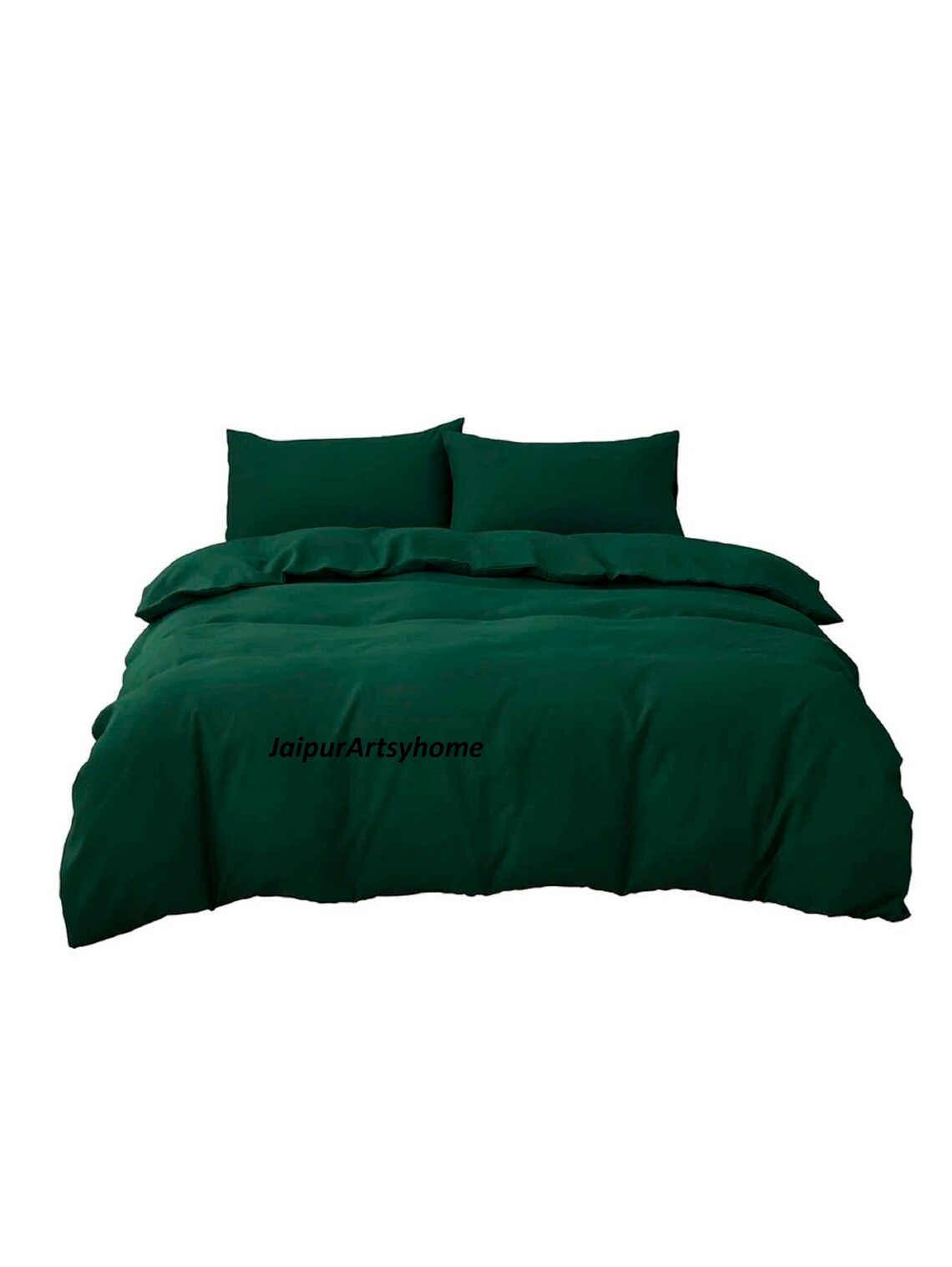 Single Bed Dark Green Duvet Cover main image 1
