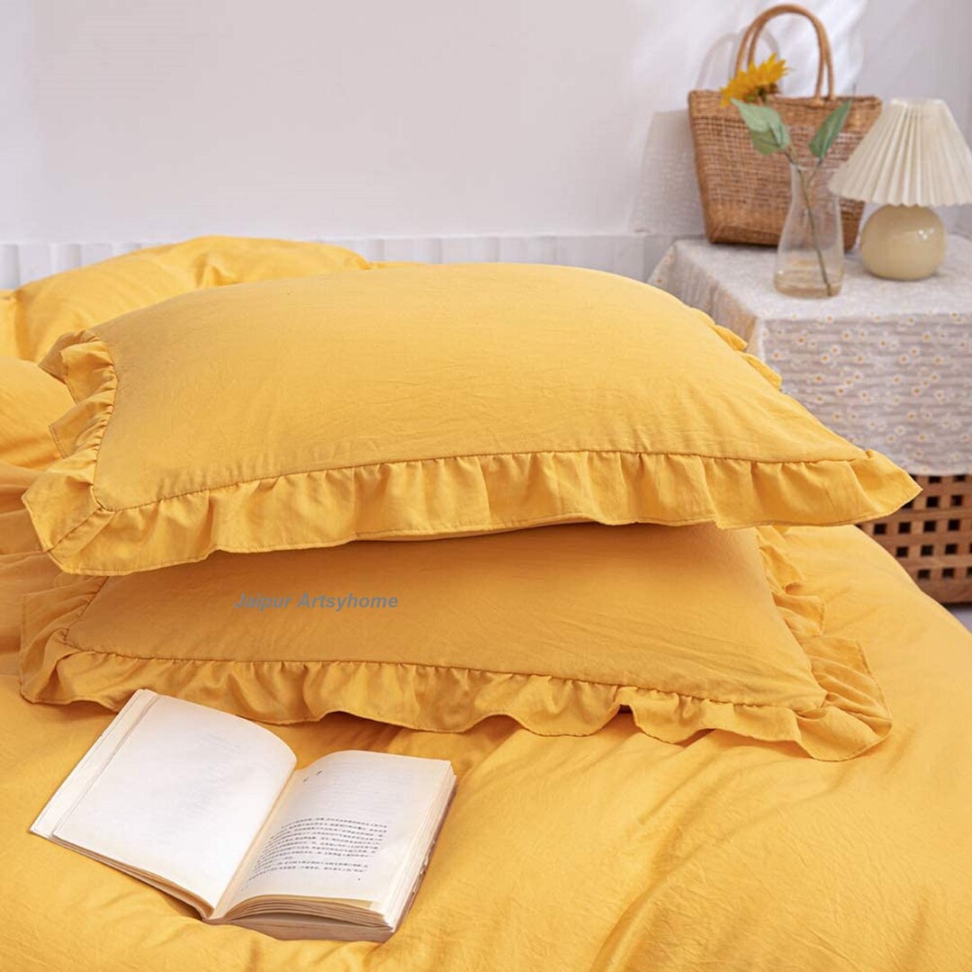 Ruffle Duvet Cover Cotton Washed Duvet Cover Cotton Duvet Etsy