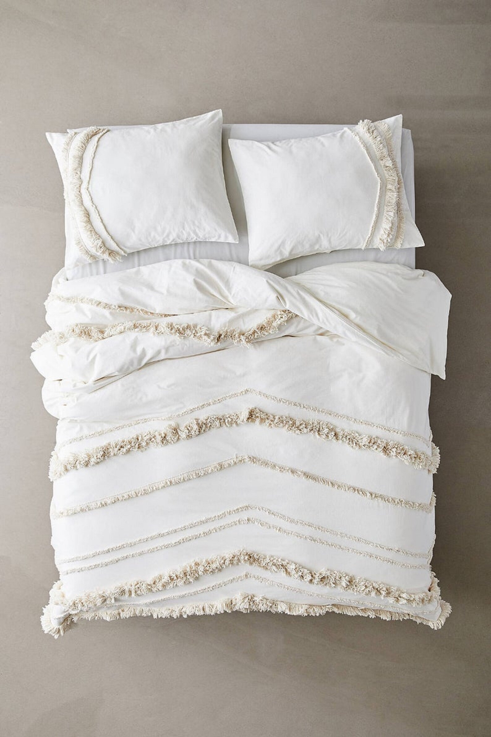 Ivory Tassel Duvet Cover With Fringes Tassel Duvet Cover Boho Etsy