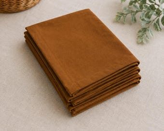 Cinnamon cotton Napkins, Set of 100, Brown Cloth Dinner Napkins, Rustic Table Napkins, Farmhouse Dining Decor, Wedding Napkins