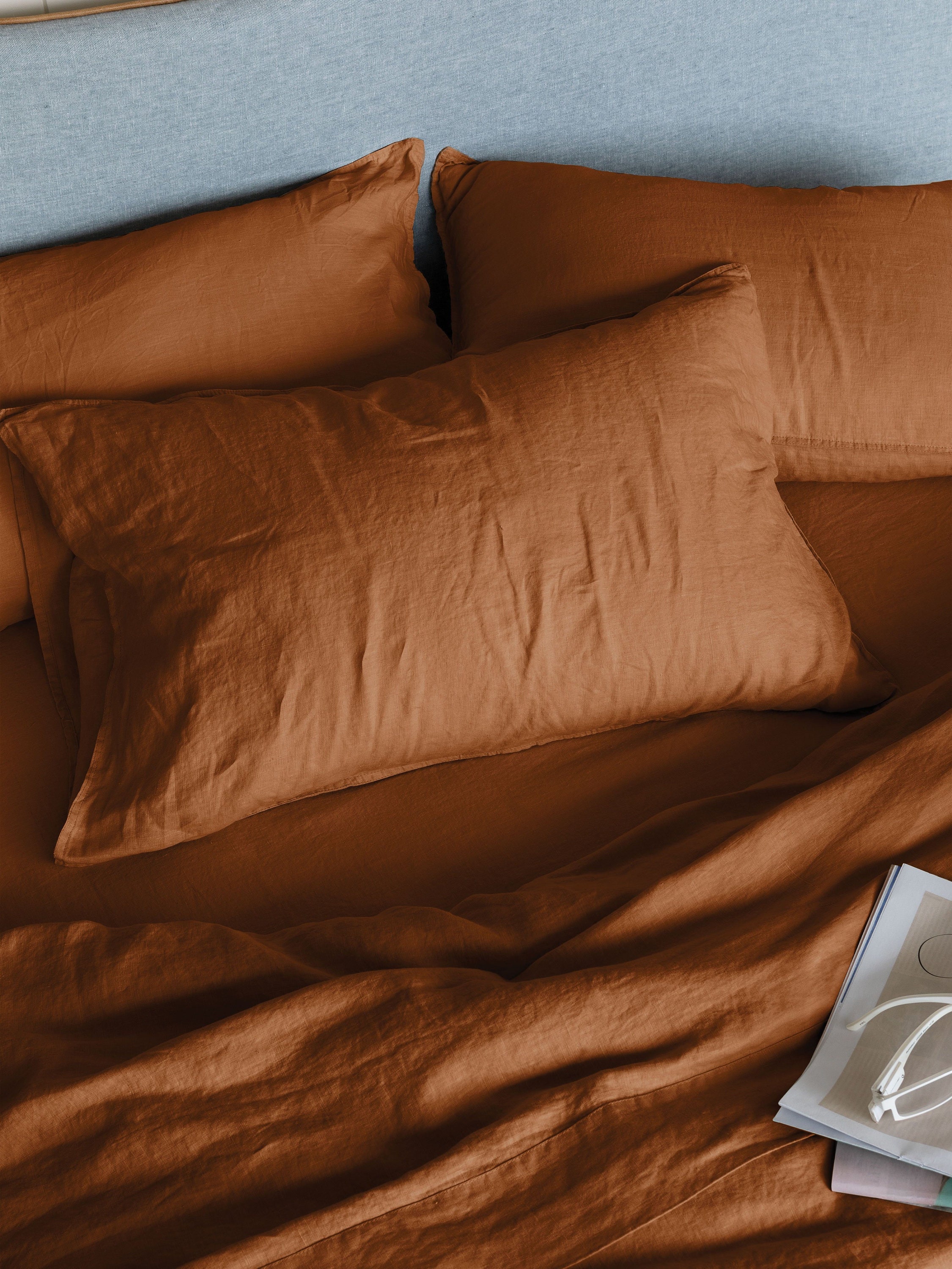 Cinnamon Color Washed Cotton Duvet Cover Duvet Cover With Etsy