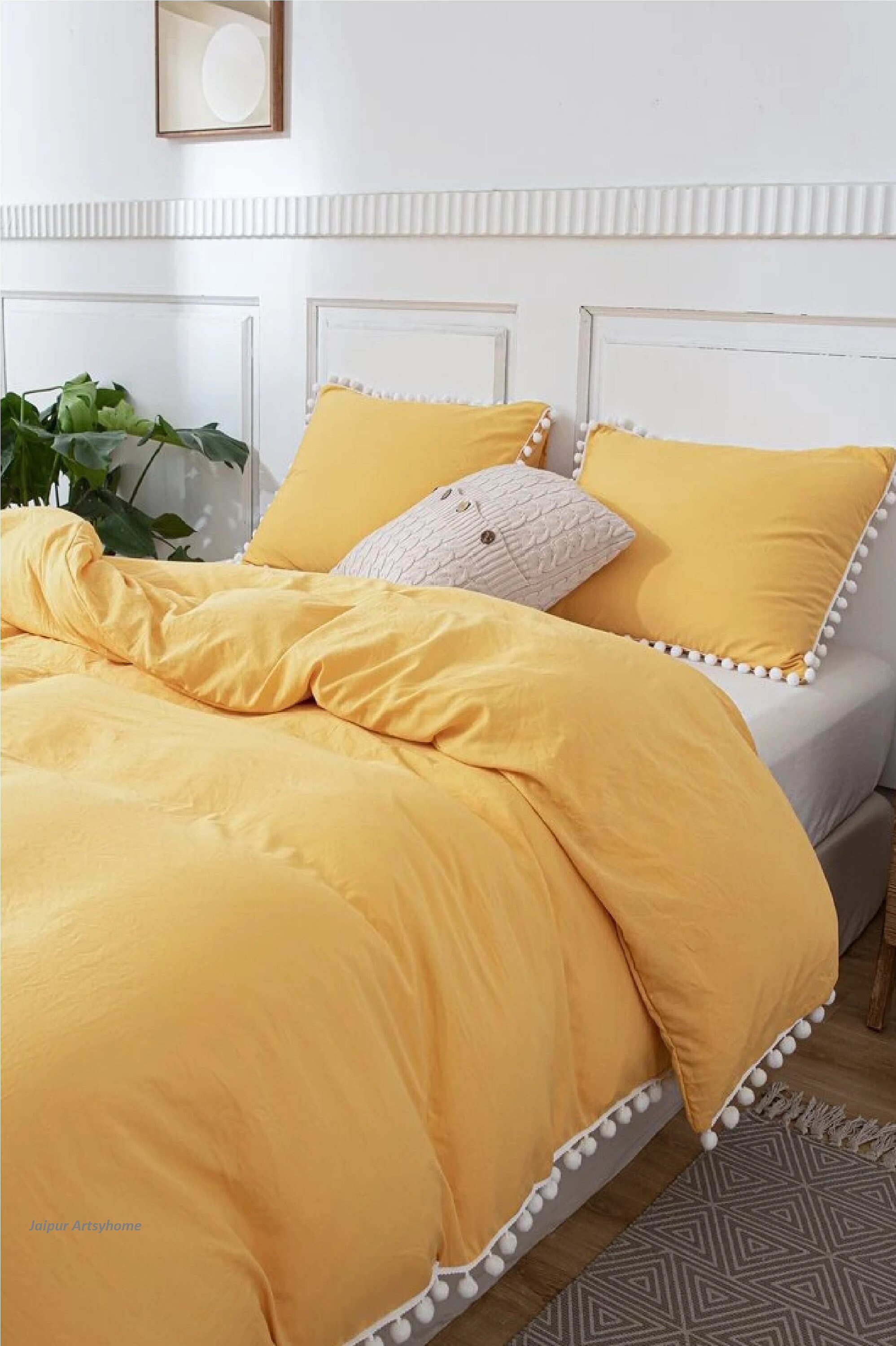 Washed 100 Cotton Duvet Cover Duvet Cover With Buttons Etsy