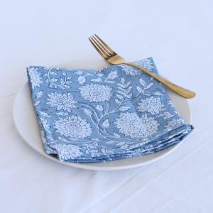 Confezione da 100 tovaglioli stampati a mano, tovaglioli da cucina, tovaglioli floreali lavabili per matrimonio, tovaglioli 100% cotone, tovaglioli stonewashed per matrimonio all'ingrosso