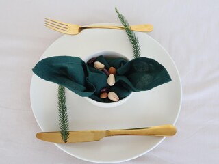 Tovaglioli In Lino 100% Con Motivo Olive, 40x40 Cm, Naturali E Sostenibili, Ideali Per Cene E Matrimoni
