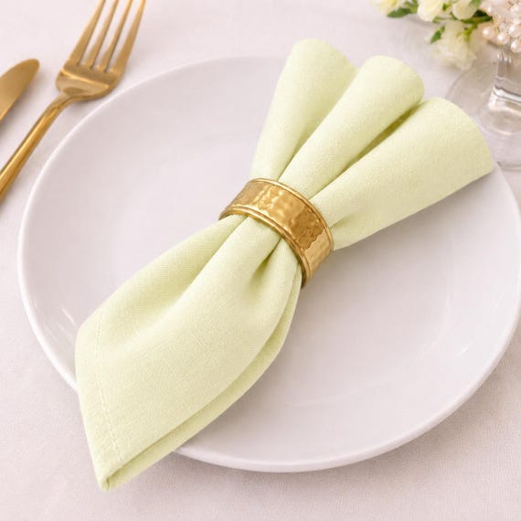 100 Stück gelbe Pastell-Baumwollservietten: Hochzeits-Küchen-Servietten