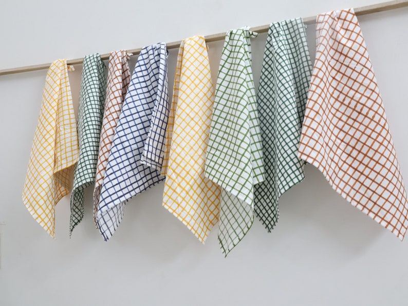 HRHandicraft Gingham Cotton Napkins - Thumbnail 3