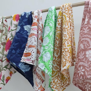 Hand Block Printed Cotton Napkins - Bohemian Assorted Set