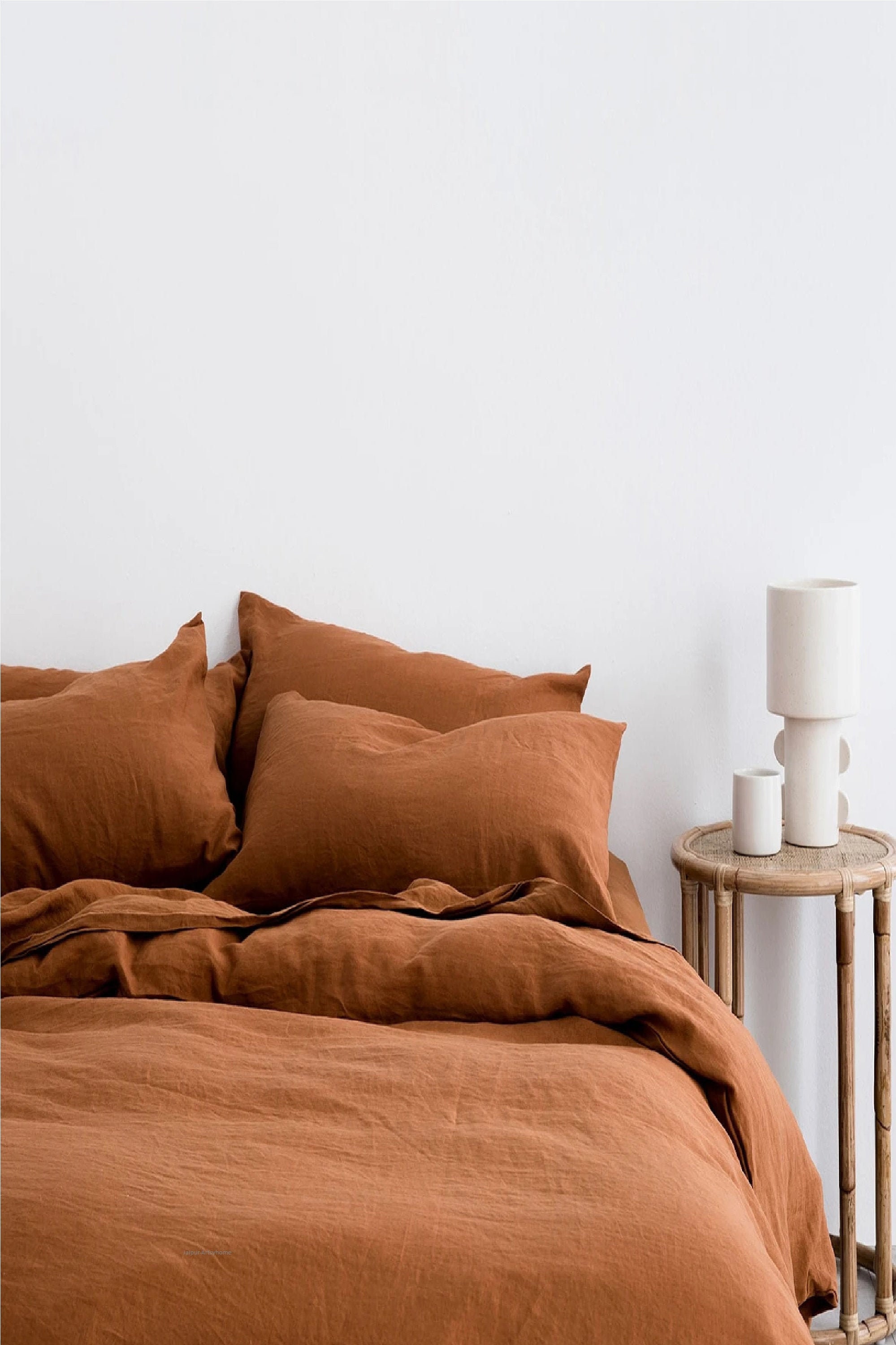 Cinnamon Color Rust Cotton Duvet Cover / Rust Color Washed Etsy