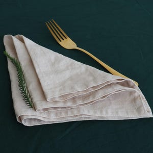Natural Napkin Set, 100% Cotton Reusable Dinner Napkins Set, Kitchen Napkin, Washable Wedding Napkins, Stonewashed Cotton Wedding Napkin Set