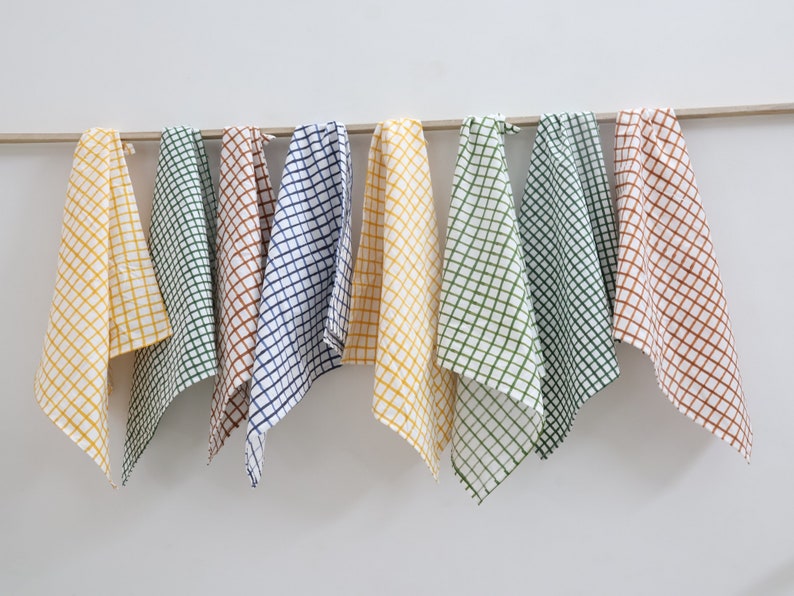 HRHandicraft Gingham Cotton Napkins - Thumbnail 5
