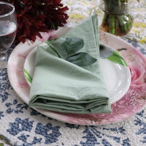 200 Pack Sage Green Napkin, Cotton napkins, Kitchen Napkin, Brown Washable Wedding Napkins, Cotton Napkins, Stonewashed Wedding Napkin